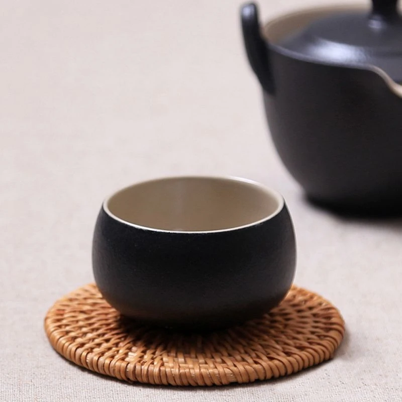 Handmade Rattan Cup Mat Pad001
